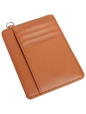 Genuine Italian Leather Wallets Card Holder RFID Blocking Slim with ID Window